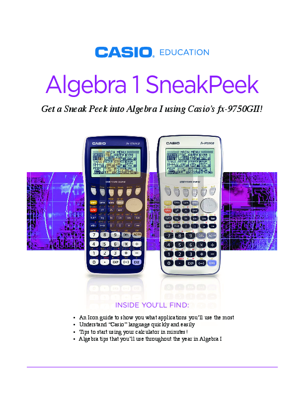 Download free pdf for Casio fx9750GII Calculator manual